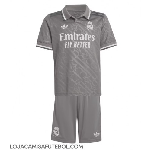 Camisa de Futebol Real Madrid Equipamento Alternativo Infantil 2024-25 Manga Curta (+ Calças curtas)